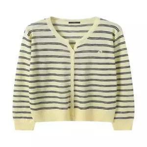 르샵 스트라이프 배색 루즈핏 니트 가디건 DQ2CK014A)