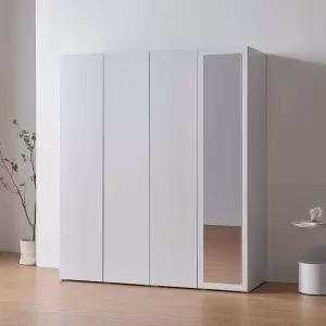 [라자가구] 비바 오브 1600 전신거울 옷장 세트 LJY373