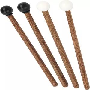 4Pcs 스틸 텅 드럼 망치 글로켄스필 스틱 고무 머리 16.5cm / 6.5인치 타악기 부품