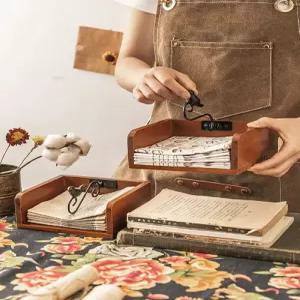 식당냅킨케이스 우드 카페 테이블 휴지 곽 악세사리 업소용 티슈꽂이 냅킨함 틈새 원목 냅킨