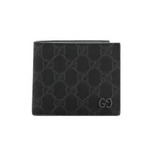 구찌 26SS 그레이 라이닝 GG 바이폴드 지갑 블랙 768243 FACQC 1048 STK