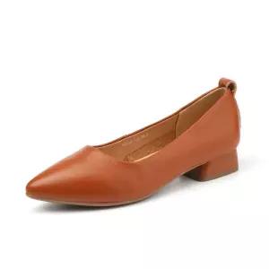 여성용 원피스 여름 플랫 소프트슈즈녀 진가죽 스틸레토 펌프스 굽높이 슈즈 패피2