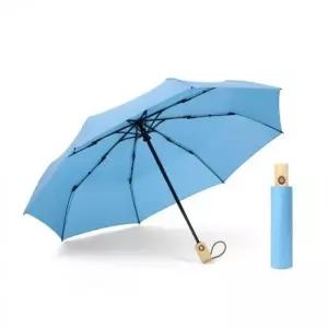 3단 블루 가벼운 접이 3단 도매 접는 삼단 우산 접이식 자동우산 자동 식 튼튼한 우드핸들