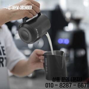 MHW 3BOMBER 350ml 터보 우유 Frothing 투수 김이 나는 전문 거품 주전자 홈 바리스타 주방 액세서리
