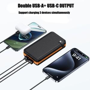 코코구 휴대용 태양광 보조배터리 50000mAh 외장형 전원 공급 장치 IOS 안드로이드 USB-A 및 충전 호환 야
