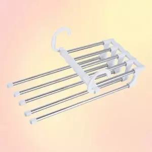 좁은옷장 접이식 바지걸이 수평 수직 조절 5단 옷걸이