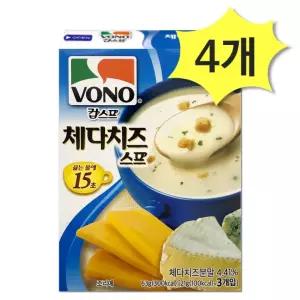 아침대용 63g 보노 간편식 4개 체다치즈스프 x 컵스프