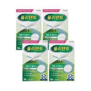 폴리덴트 5분 퀵 의치 세정제 36정 x 4박스