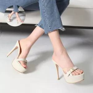 킬힐 하이힐 가보시힐 키높이 미용사사신발 PVC