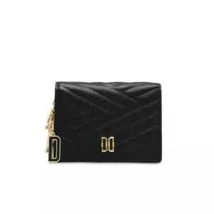 [롯데백화점]닥스 액세서리 [선물포장] 블랙 퀼팅 로고 참장식 반지갑 DCWA2F218