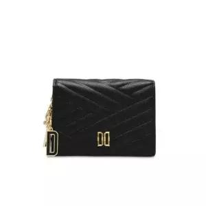 [롯데백화점]닥스 액세서리 [선물포장] 블랙 퀼팅 로고 참장식 반지갑 DCWA2F218