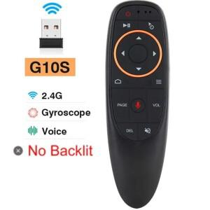 G10S 에어 마우스 음성 원격 제어 17 키 H96 MAX X88 PRO X96 Android TV Box 용 2.4G 무선 자이로 스코프