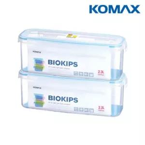 코멕스 바이오킵스 밀폐용기 직사각S 2.3L X 2개