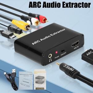 HDMI 호환 ARC 오디오 추출기 리턴 채널 변환기 SPDIF 동축 L/R 3.5mm 잭으로 HDTV 스피커용