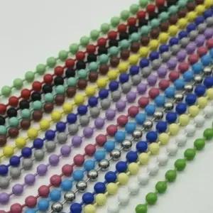 10P 12cm 구슬줄 볼체인 군번줄 컬러 비즈키링 볼체인 목걸이줄 초커목걸이 체인목걸이