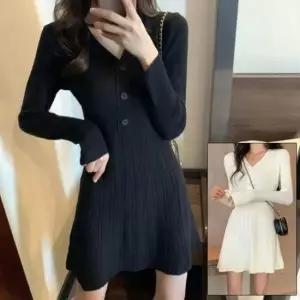 [옷은날개] 행사 파티 모임 패션 V넥 짧은 미니 스커트 원피스