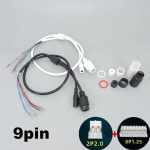9코어 듀얼 헤드 3피스 세트(2/8포트 및 방수 커버 포함) RJ45 테일 케이블 POE 네트워크 카메라 연결 D4