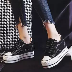 여성 유니크 운동화 캔버스 스니커즈 패션운동화 발편한 캔버스화 키높이운동화