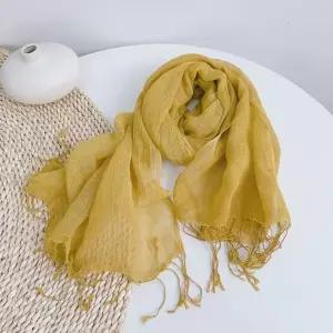 코코비치 린넨 스카프 롱 여성 숄 여름 봄 머플러 중년스카프 레이스스카프 여성봄스카프