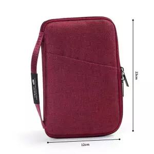 여행용품 지갑 OX 천 지퍼 가족 여권 홀더 티켓 보호 커버 문서 케이스