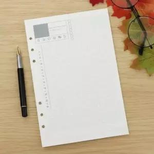 [문구/오피스] 데일리 타임 플랜 속지 스케줄 다이어리 6공 채움 A5