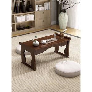 소형 접이식 좌식 테이블 흰색 64x45cm 미니 엔티크 탁상 원목 기본색 찻상