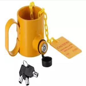 보이젠 5륜 킹 핀 잠금 키드 얼라이크 RV용 솔리드 스틸 방지 컨테이너 트레일러 및 핸들 경고 태그가 있는