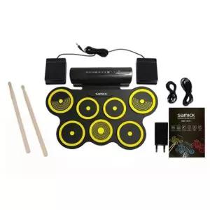 전자드럼패드 휴대용 삼익 전자드럼 롤패드 옐로우 미니 연습용 1P