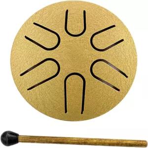 레인드럼 악기 조각 6 사운드 핸드 팬 명상 3인치 스틸 툰드 젠 음악 교육 초보자