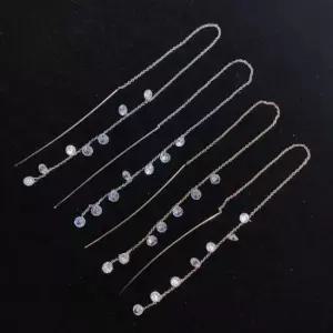 차르르 여성스러운 태슬귀걸이 지르콘 예쁜귀걸이 하객패션 롱귀걸이 여성귀걸이