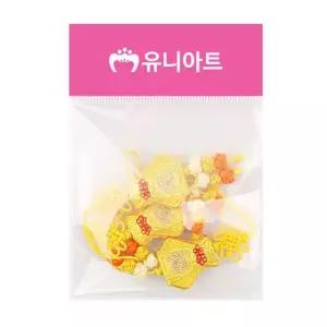 전통 노랑 복주머리 매듭 고리 3개입 X10개 공예 재료 한복매듭 DIY만들기재료 매듭끈