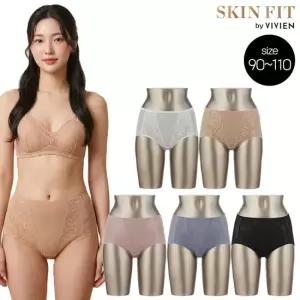 비비안 [방송히트] 스킨핏 17차 빅사이즈 데일리 레이스 크레오라 헴 팬티 5종 110사이즈까지)