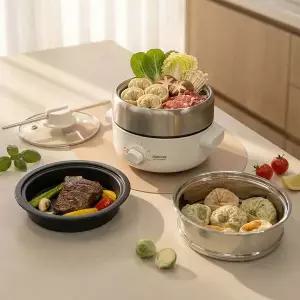 [키친아트]렉스 올인원 4in1 멀티쿠커 가정용 여행용 라면포트 전기 냄비 KP-MC508FJ