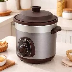 [키친아트]황토 세라믹 슬로우쿠커 대용량 6L 가정용 전기냄비 전기찜기 멀티쿠커 KP-2060