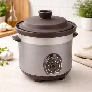 [키친아트]황토 세라믹 슬로우쿠커 대용량 3.5L 가정용 전기냄비 전기찜기 멀티쿠커 KP-2035