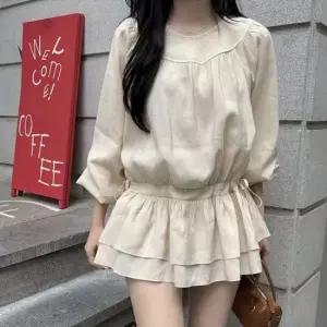 비욘드라이프 캉캉 퍼프 프릴 스트링 미니 원피스 1007896