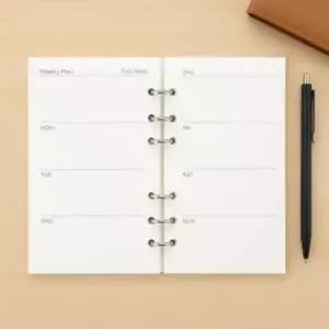 [문구/오피스] 다이어리 채움 A6리필내지A6 180매 6공 주간 A6 속지 A6다이어리속지A6