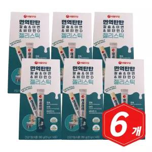 서울우유 어린이 면역탄탄 칼슘 아연 비타민D 젤리 스틱 복숭아맛 14포 x 6개