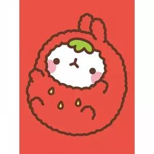 TBZ 몰랑 딸기옷 몰랑이 보석십자수 액자세트 15x20