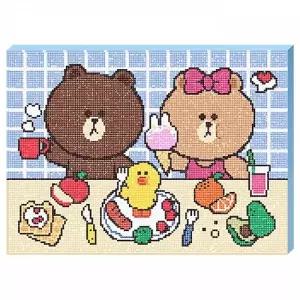 TBZ 라인프렌즈 해피 디저트 (캔버스) 보석십자수 33.5x46
