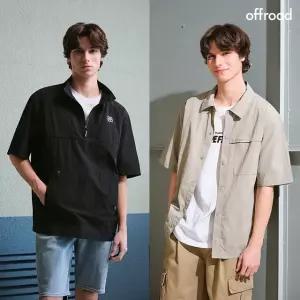 [백화점판매동일] 오프로드 26SS 초경량 에어리 상의 패키지 2종, 남성 (반집업+셔켓)
