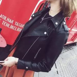 [옷은날개] 여자 아우터 라이더자켓 패션코디 가죽자켓 슬림핏