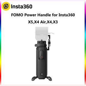인스타360 X5 FOMO 파워 핸들 접이식 내장 6100mAh 배터리 그립 미니 리모컨 (인스타 360 X4 X3 액세서리용