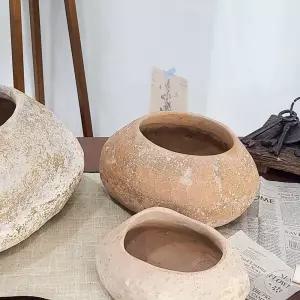 테라원 빈티지 아쿠아 토분 MT041 스톤팟 중 24x19x13거실화분인테리어 개업축하 식물키우기 홈가드닝 가정