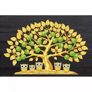 TBZ 풋사과 부엉이가족 (패브릭) 보석십자수 40x60