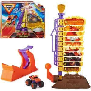 Monster Jam El Toro Loco 빅에어 챌린지 플레이 세트 몬스터 트럭 포함 높이 20인치 이상 1:64 스케일