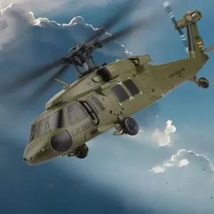 UH60 블랙호크 RC헬기 항공기 세트 무선조종비행기 미군