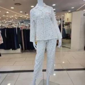 [비비안]산뜻하고 상큼한  크림컬러의 니플소재면레이온 혼방 여성파자마 WP6049_BP