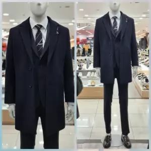 [트루젠]다크네이비 캐시미어 블랜딩 하프 체스터 반코트(GTFWLCM031)410_DG