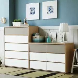 [보루네오]앳홈 무디 위크 서랍장 세트 E (120 3단 광폭 서랍장 + 98 5단 광폭 서랍장)